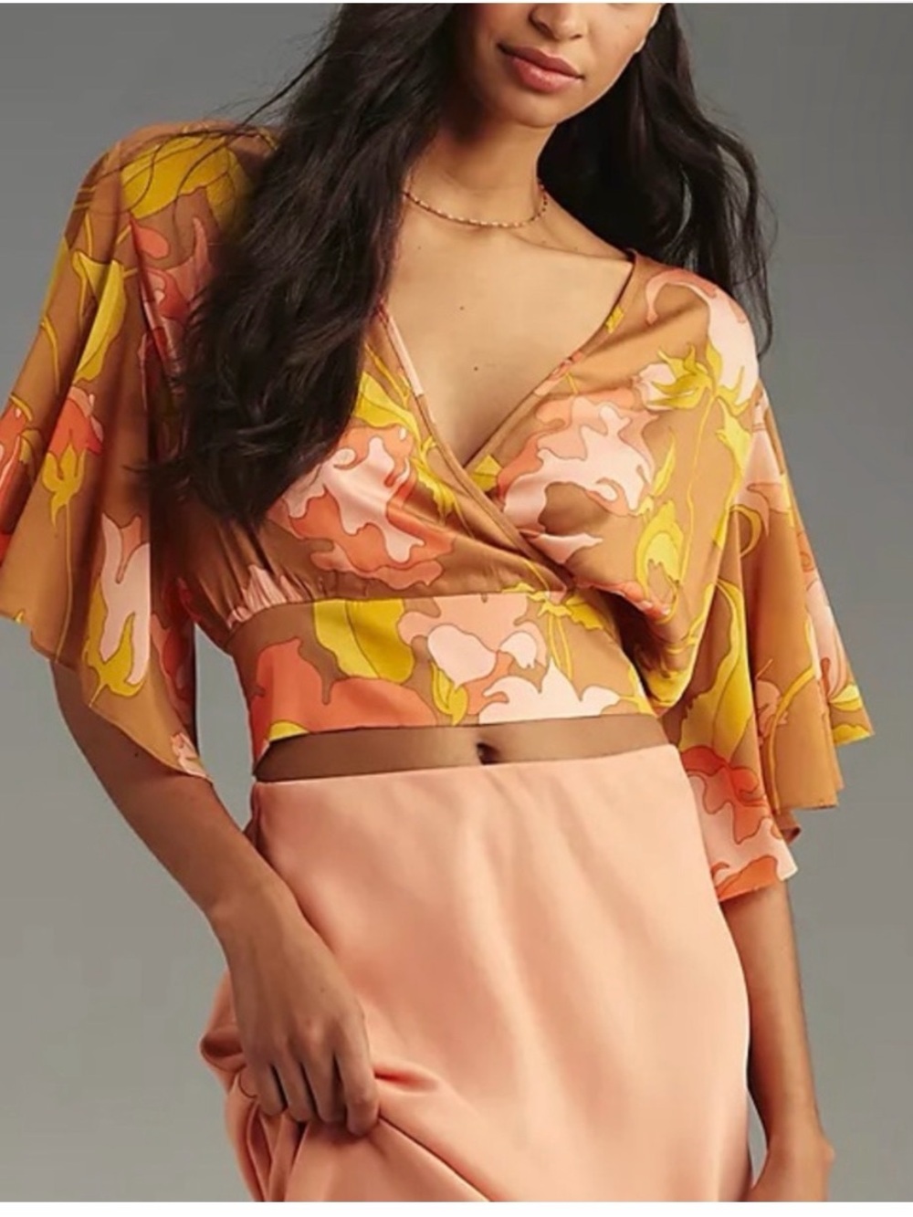 Anthropologie Tiny Olympia Faux-Wrap Top size small